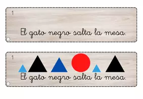 Vista previa - Refuerzo / NEE / Materiales de apoyo - Tarjetas Gramática Montessori: análisis de oraciones - página 2