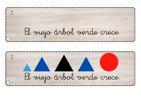 Vista previa - Refuerzo / NEE / Materiales de apoyo - Tarjetas Gramática Montessori: análisis de oraciones - página 3