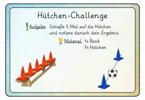 Vorschau - Arbeitsblätter - Fußball Challenge Stationskarten mit Laufzettel - Seite 1