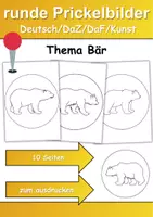 Vorschau - Mal- und Bastelvorlagen - runde Prickelbilder / Fensterbilder Thema Bären - Grundschule - Bastelvorlagen - Deckblatt
