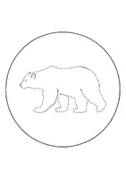 Vorschau - Mal- und Bastelvorlagen - runde Prickelbilder / Fensterbilder Thema Bären - Grundschule - Bastelvorlagen - Seite 1