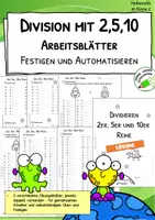 Vorschau - Arbeitsblätter - Division – 2er-, 5er- und 10er-Reihe automatisieren - Kernaufgaben - Deckblatt