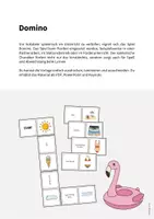 Vorschau - Mal- und Bastelvorlagen - Summer: Domino (Englisch) - Seite 1