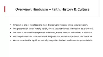 Vorschau - Präsentationen/Tafelbilder - Presentation: Hinduism – Faith History Culture for Secondary Education - Seite 1
