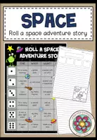 Vorschau - Arbeitsblätter - Roll a space adventure story (Writing) 4fach differenziert - Deckblatt