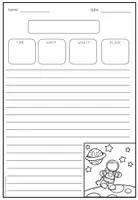 Vorschau - Arbeitsblätter - English Writing - Space | Roll a Story – Weltraum Geschichten schreiben 6.–7. Klasse | 4-fach differenziert - Seite 3