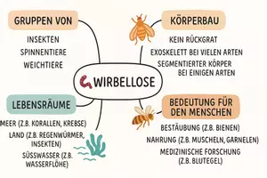 Vorschau - Arbeitsblätter - Lernposter + Arbeitsblatt "Wirbellose" + interaktive Lösung & MP3 + Mindmap + Infografik - Seite 3