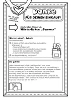 Vorschau - Arbeitsblätter - Abschreiben Klasse 1/2: Wörterlisten „Sommer“ - Seite 1