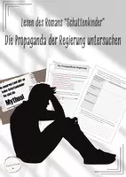 Vorschau - Stundenentwürfe - Lesen des Romans "Schattenkinder" - Textarbeit - Propaganda der Regierung untersuchen (Deutsch, Klasse 6-8) - Deckblatt