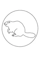 Vorschau - Mal- und Bastelvorlagen - runde Prickelbilder / Fensterbilder Thema Biber - Grundschule - Bastelvorlagen - Seite 2