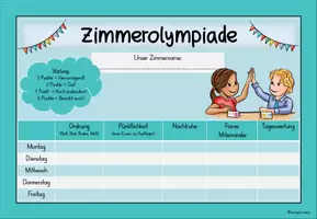 Vorschau - Anderer Materialtyp - Klassenfahrt Zimmerolympiade – Vorlage mit Urkunden für Grundschule (Teamarbeit & Ordnung) - Seite 3