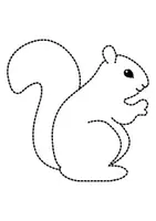Vorschau - Mal- und Bastelvorlagen - Prickelbilder / Fensterbilder Thema Eichhörnchen - Grundschule - Bastelvorlagen - Seite 1