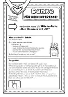 Vorschau - Arbeitsblätter - Freebie Abschreiben Klasse 1/2: Wörterliste „Sommer“ - Seite 1