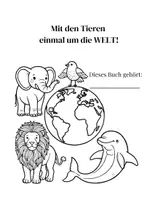 Vorschau - Mal- und Bastelvorlagen - Mit den Tieren einmal um die Welt! - Seite 1