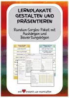 Vorschau - Arbeitsblätter - Lernplakate gestalten und präsentieren: Rundum-Sorglospaket (Referat und Vortrag) - Deckblatt