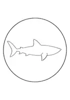 Vorschau - Mal- und Bastelvorlagen - runde Prickelbilder / Fensterbilder Thema Haie - Grundschule - Bastelvorlagen - Seite 3