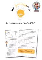 Vorschau - Arbeitsblätter - Die Possessivpronomen “sein” und “ihr” - Deckblatt