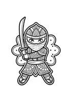 Vorschau - Mal- und Bastelvorlagen - Mandalas Thema Ninja - Grundschule - Bastelvorlagen - Seite 2