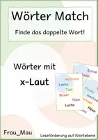 Vorschau - Spiele - WörterMatch: Wörter mit x-Lauten - Deckblatt