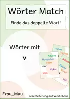 Vorschau - Spiele - WörterMatch: Wörter mit V (Vater/Vase) - Deckblatt