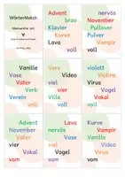 Vorschau - Spiele - WörterMatch: Wörter mit V (Vater/Vase) - Seite 1