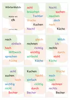 Vorschau - Spiele - WörterMatch: Wörter mit ch (ch1 und ch2) - Seite 1