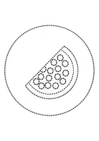 Vorschau - Mal- und Bastelvorlagen - runde Prickelbilder / Fensterbilder Thema Pizza - Grundschule - Bastelvorlagen - Seite 3