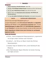 Vorschau - Arbeitsblätter - Kommas bei Appositionen, nachgestellten Adjektiven und Erläuterungen. - Deckblatt