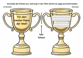 Vorschau - Mal- und Bastelvorlagen - Vatertag - Superheldenpokal einfach und schnell gebastelt! - Seite 1