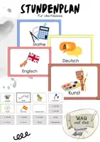 Vorschau - Bildkarten - Stundenplan als Tagestransparenz für die Klasse - Deckblatt