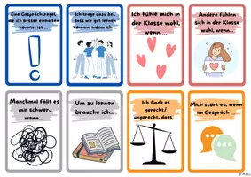 Vorschau - Bildkarten - Reflexionskarten zur Unterstützung der Klassenregeln - Seite 1