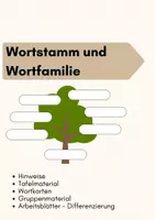 Vorschau - Arbeitsblätter - Wortstamm und Wortfamilie - Deckblatt
