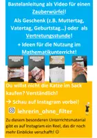 Vorschau - Stundenentwürfe - Bastelanleitung: Zauberwürfel für Fotos_Mathematik_Vatertag/Muttertag_Vertretung - Deckblatt