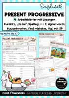 Vorschau - Arbeitsblätter - Arbeitsblätter zum Present Progressive - Deckblatt