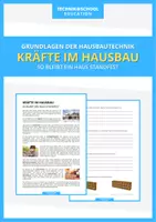 Vorschau - Arbeitsblätter - Technik - Kräfte im Hausbau - Deckblatt