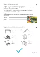 Vorschau - Klassenarbeiten - Lernzielkontrolle Gewichte - Seite 1
