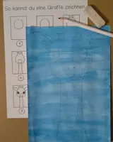 Vorschau - Mal- und Bastelvorlagen - Kunstidee Giraffe mit Wasserfarben gestalten - Seite 2