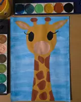 Vorschau - Mal- und Bastelvorlagen - Kunstidee Giraffe mit Wasserfarben gestalten - Seite 3