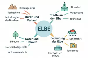 Vorschau - Arbeitsblätter - Lernposter + Arbeitsblätter zum Thema "Elbe" + Lösung & MP3 + Mindmap + Infografik - Seite 3