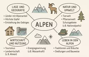 Vorschau - Arbeitsblätter - Lernposter + Arbeitsblätter zum Thema "Landschaft und Lebensweise in den Alpen" + Lösung & MP3 + Mindmap + Infografik - Seite 2