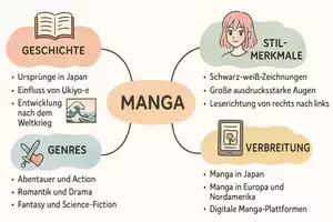 Vorschau - Arbeitsblätter - Lernposter + AB mit Fragen zum Thema "Manga" + Lösungsblatt + Mindmap + Infografik - Seite 3