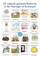Aperçu - Présentation / Support pour le tableau - Allemand Deutsch Religion - Feiertage im Kirchenjahr Bildkarten - Page 1