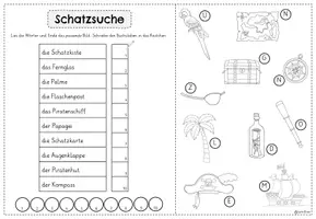 Vorschau - Arbeitsblätter - Piraten Mini-Lesespur, Leseverstehen | Klasse 1 + 2 - Seite 3