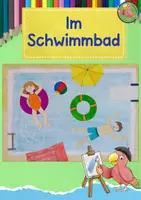Vorschau - Mal- und Bastelvorlagen - Kunst Sommer, im Schwimmbad, Grundschule - Deckblatt