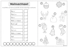 Vorschau - Arbeitsblätter - Lesetraining Weihnachten, Winter Mini-Lesespur | Kl. 1 + 2 - Seite 2