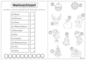 Vorschau - Arbeitsblätter - Lesetraining Weihnachten, Winter Mini-Lesespur | Kl. 1 + 2 - Seite 3