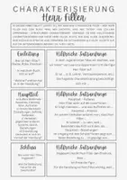 Vorschau - Arbeitsblätter - Charakterisierung Herr Filler "Was wir dachten, was wir taten" - Deckblatt