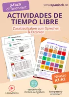 Vorschau - Spiele - "Actividades de tiempo libre" - Spanisch sprechen - Deckblatt