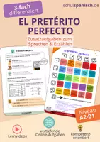 Vorschau - Arbeitsblätter - "El pretérito perfecto" - Spanisch sprechen - Deckblatt