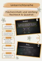 Vorschau - Unterrichtsreihen - Unterrichtsreihe: Flächeninhalt und Umfang - Rechteck und Quadrat - Deckblatt